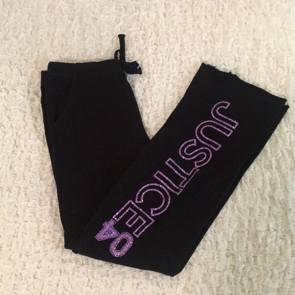 Black Joggers with Glitter JUSTICE